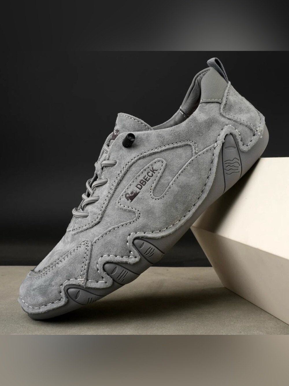 NEW DBECK GRAY LEATHER OUTDOOR TRAIL WALKING SHOES SIZE 38 7